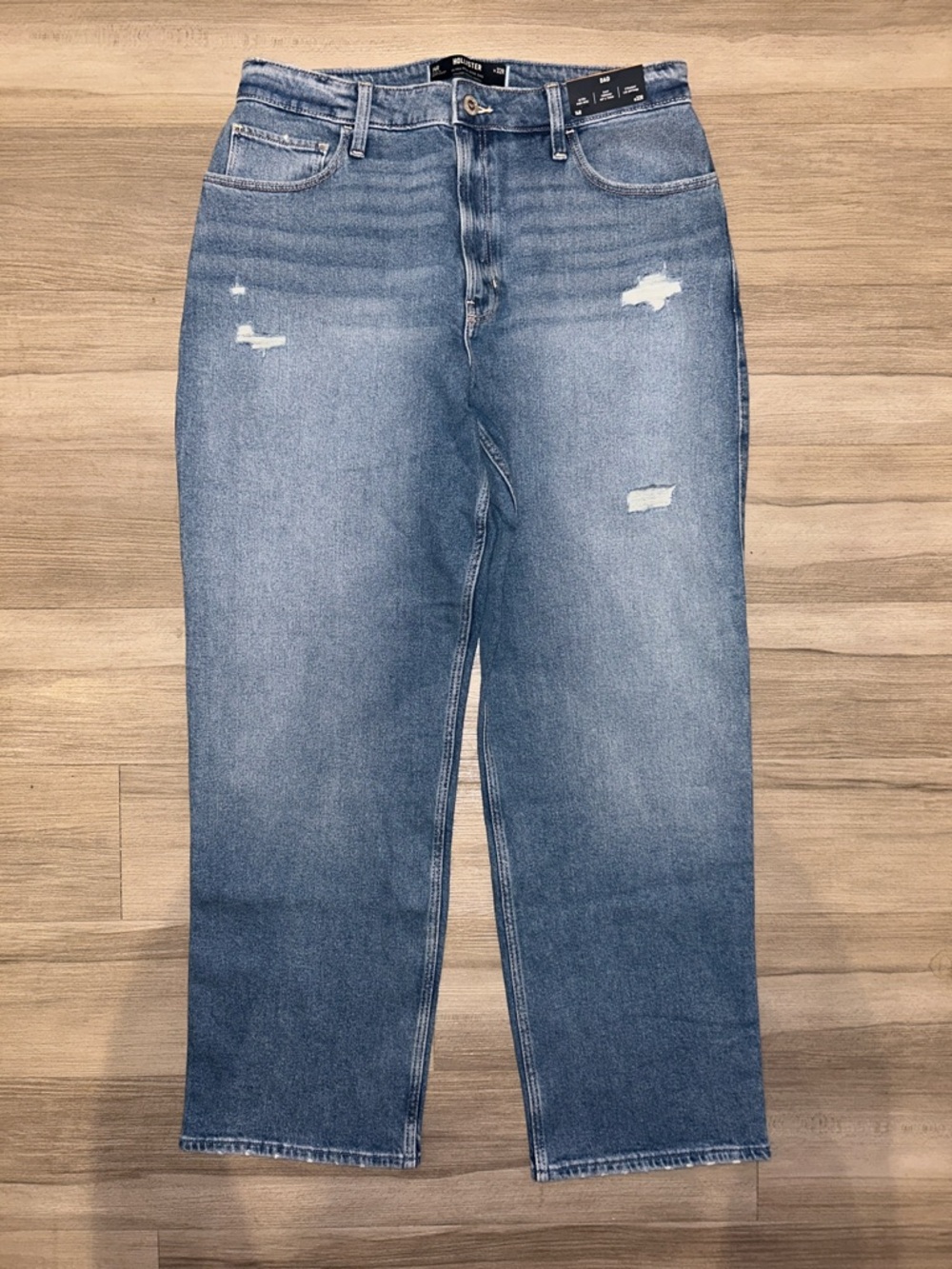 NWT Hollister Dad Ultra High-Rise Straight Leg Jeans - Light Blue